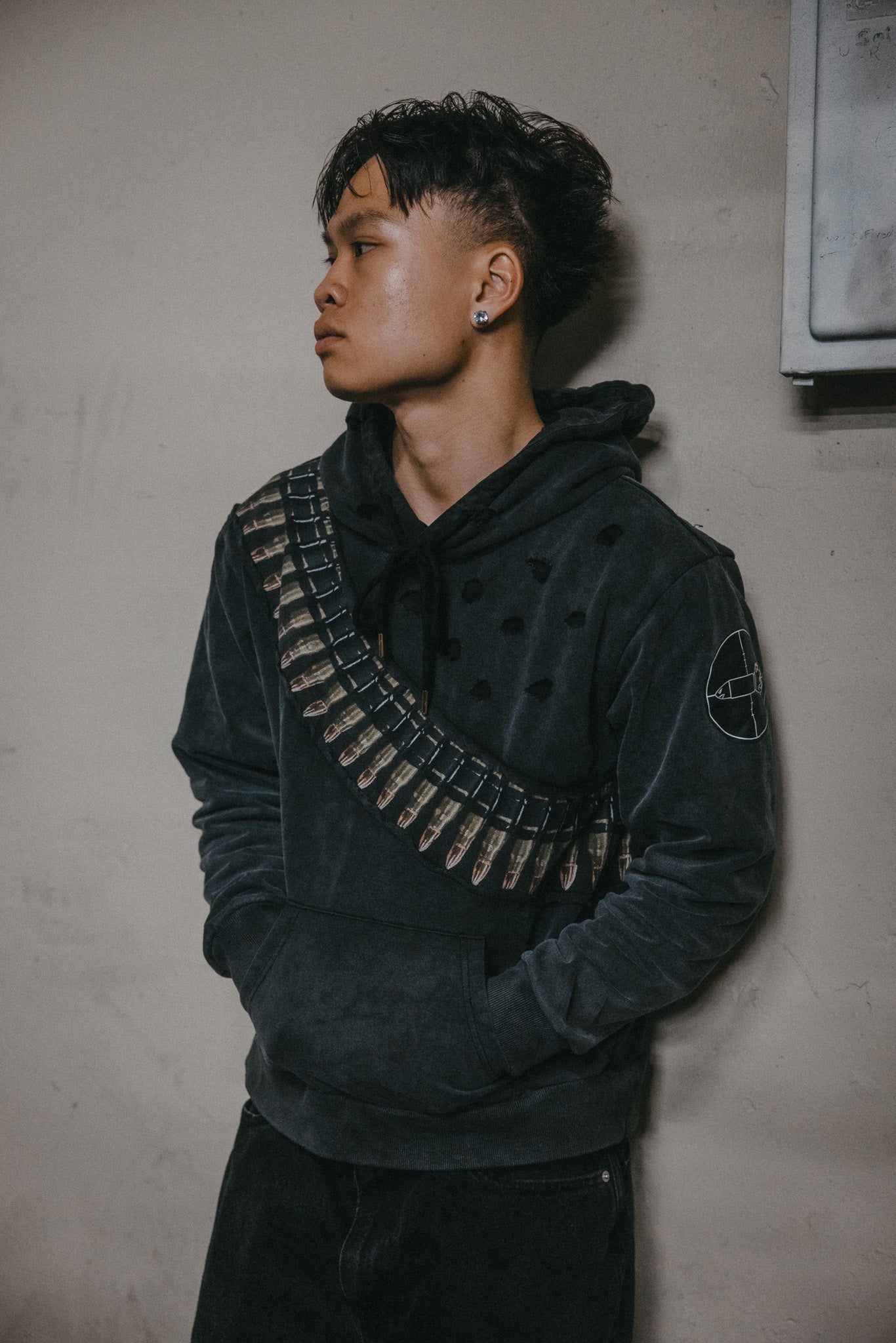 Been Thru War Bullet Belt Hoodie