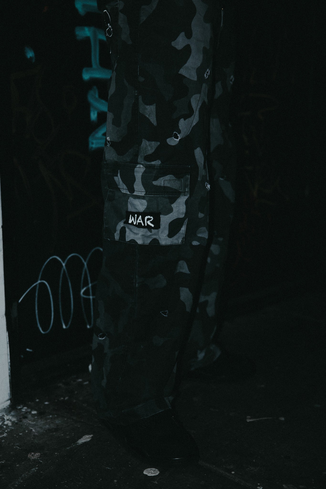 War Scarred Camo Cargo Pants