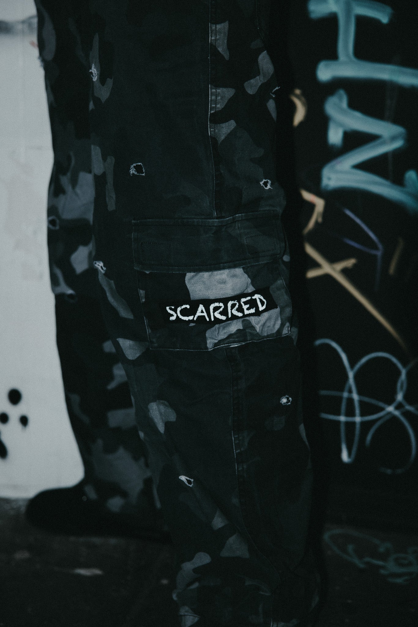 War Scarred Camo Cargo Pants